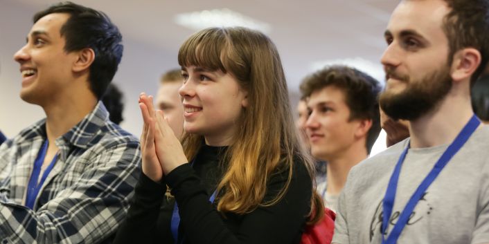 Woman clapping