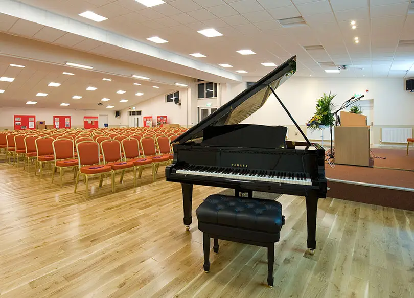 Conference room with piano