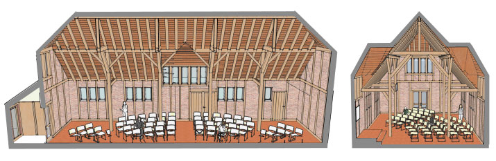 Interior plan of the Chapel Barn