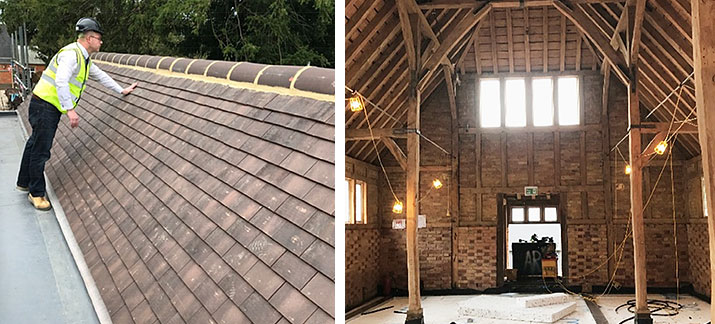 High Leigh Chapel Barn progress report