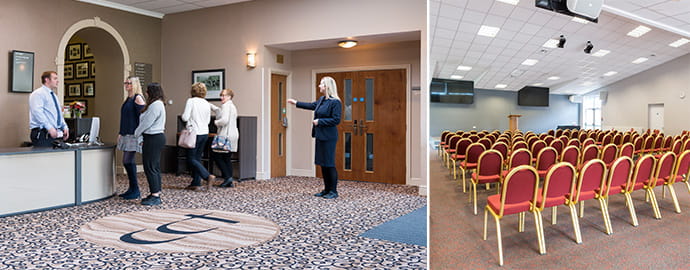 Reception area and conference hall