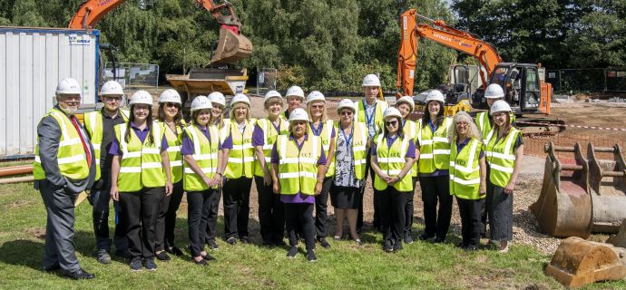 The High Leigh Team at the new construction site