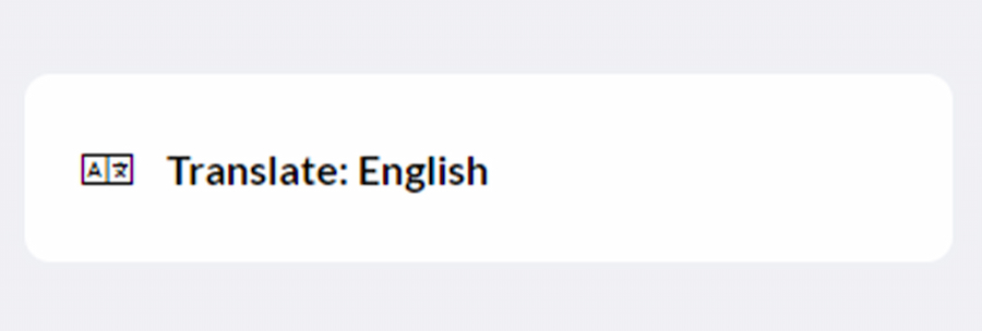 A screenshot of the Accessibility Widget highlighting the Language Translation section 